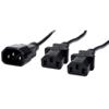 CAVO ALIMENTAZIONE CABLE-711. Cavo alimentazione Y (1 IEC maschio - 2x IEC femmina) 